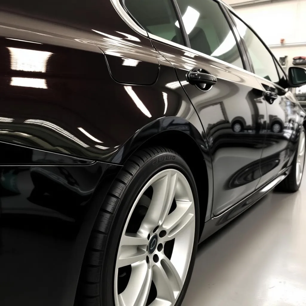 Sedan exterior restoration — after detailing