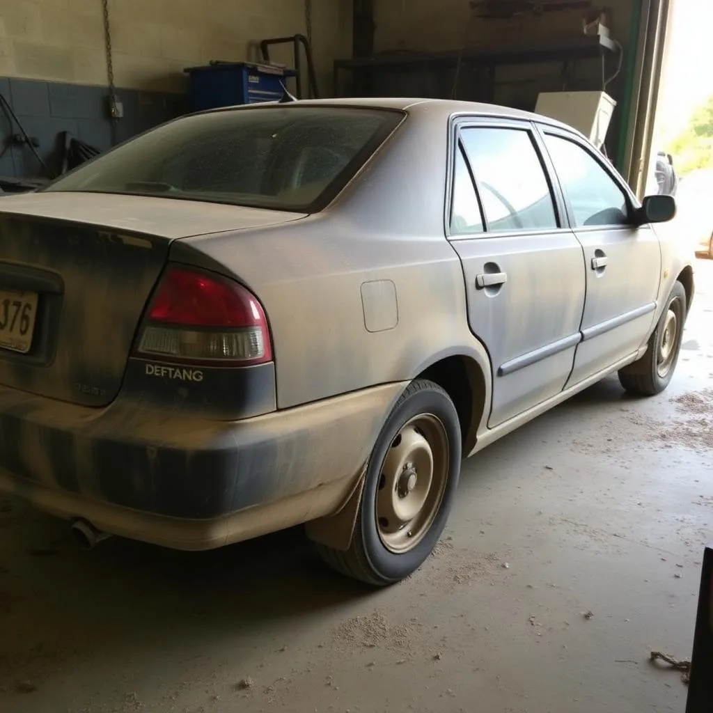 Sedan exterior restoration — before detailing